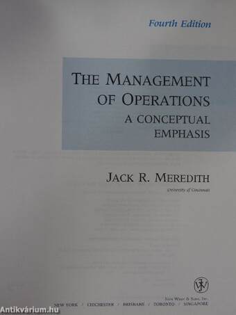 The Management of Operations