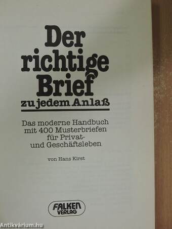 Der richtige Brief zu jedem Anlaß