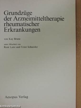 Grundzüge der Arzneimitteltherapie rheumatischer Erkrankungen