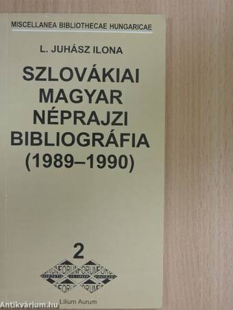 Szlovákiai magyar néprajzi bibliográfia (1989-1990)