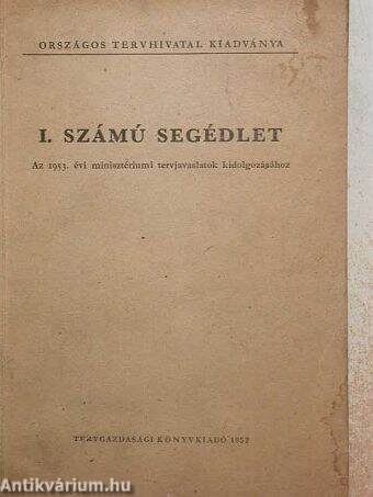 I. számú segédlet