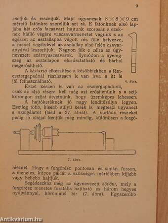 Fa- és fémesztergapad készítése