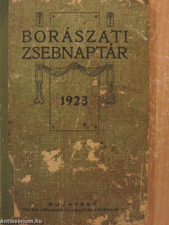 Borászati zsebnaptár az 1923. évre