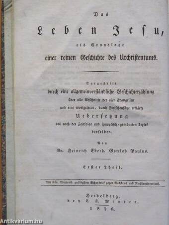 Das Leben Jesu I/2-II/2. (töredék) (gótbetűs)