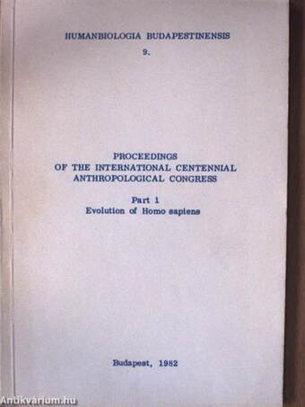 Proceedings of the International Centennial Anthropological Congress 1.