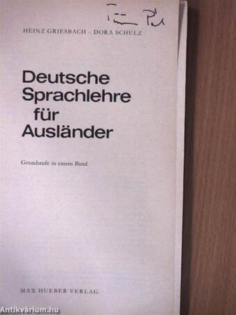 Deutsche Sprachlehre für Ausländer - Grundstufe