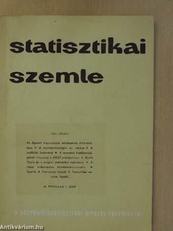Statisztikai Szemle 1971. július
