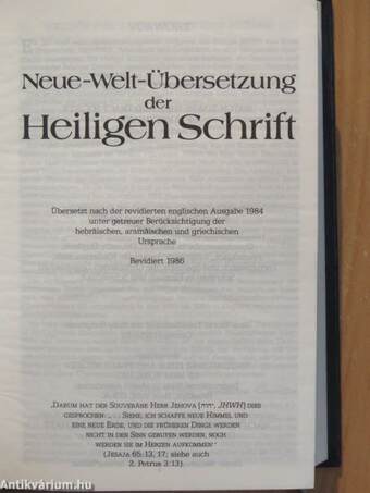 Neue-Welt-Übersetzung der Heiligen Schrift