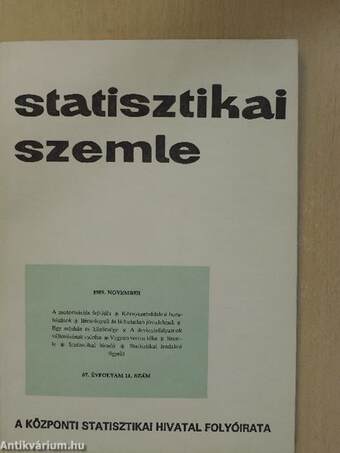 Statisztikai Szemle 1989. november