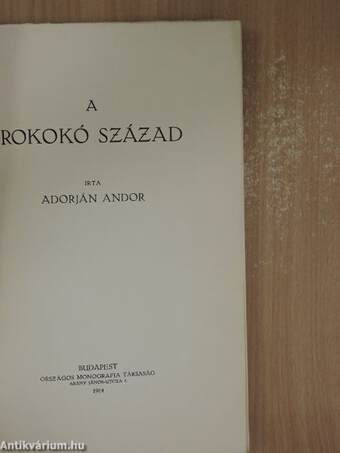 A rokokó század