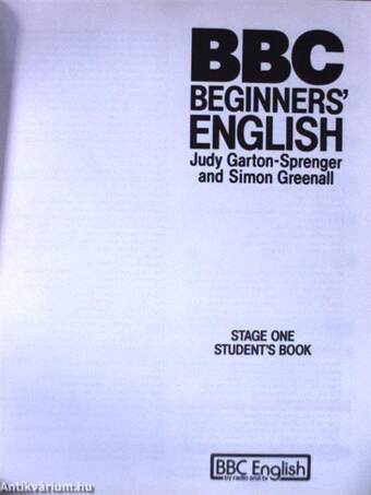 BBC Beginners' English 1. - Student's Book