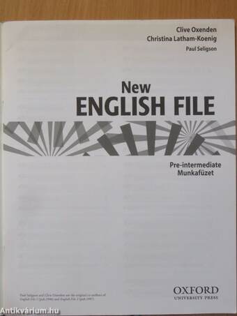 New English File - Pre-intermediate - Munkafüzet - CD-vel