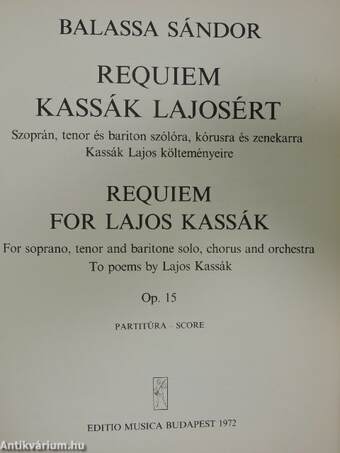 Requiem Kassák Lajosért