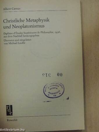 Christliche Metaphysik und Neoplatonismus