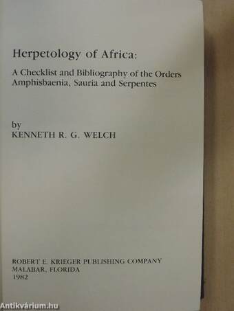 Herpetology of Africa