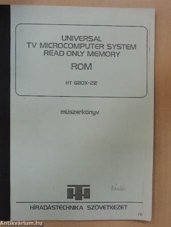 Universal tv microcomputer system - Read only memory - ROM - HT 680X-22