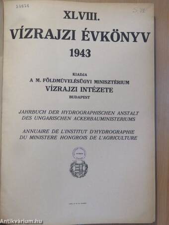 XLVIII. vízrajzi évkönyv 1943