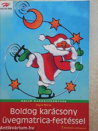 Boldog karácsony üvegmatrica-festéssel