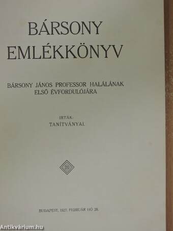 Bársony emlékkönyv