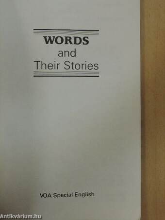 Words and Their Stories