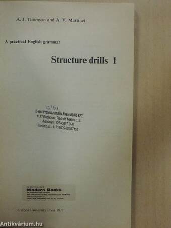 A Practical English Grammar - Structure Drills 1