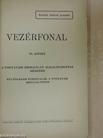 Vezérfonal IV. (töredék)