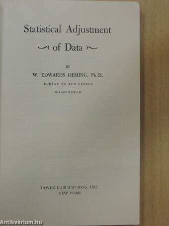 Statistical Adjustment of Data