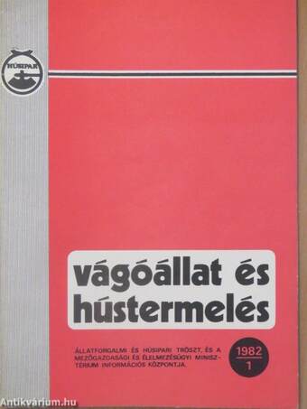 Vágóállat és hústermelés 1982. január-december