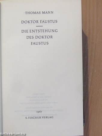 Doktor Faustus/Die Entstehung des Doktor Faustus