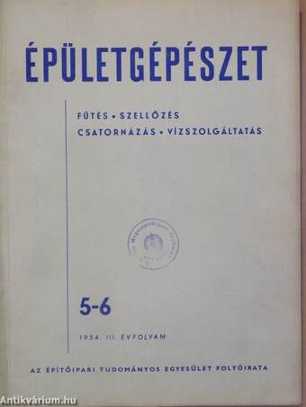 Épületgépészet 1954/5-6.