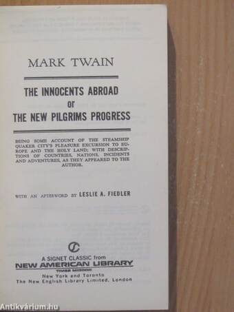 The Innocents Abroad or The New Pilgrims Progress