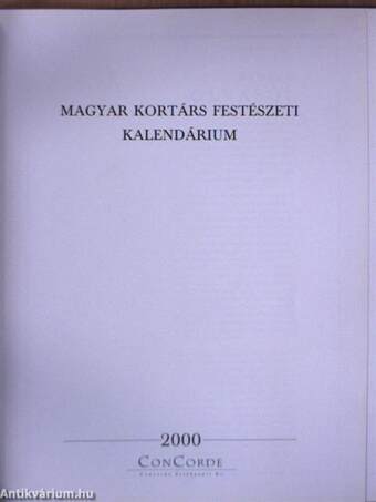 Magyar kortárs festészeti kalendárium 2000