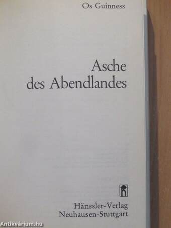 Asche des Abendlandes