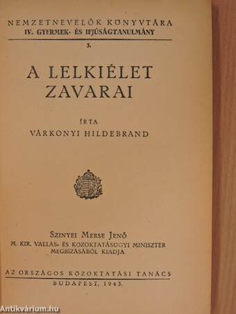 A lelkiélet zavarai