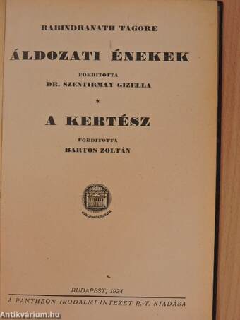 Áldozati énekek/A kertész