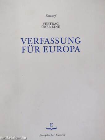 Entwurf Vertrag über eine Verfassung für Europa