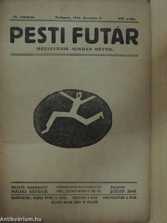 Pesti Futár 1916. december 8.