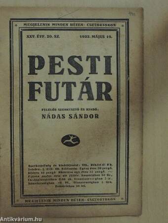 Pesti Futár 1932. május 19.