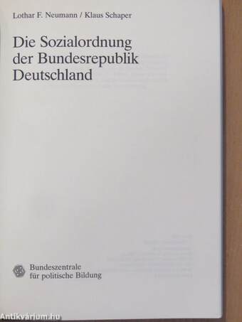 Die Sozialordnung der Bundesrepublik Deutschland