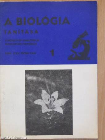 A biológia tanítása 1986. (nem teljes évfolyam)