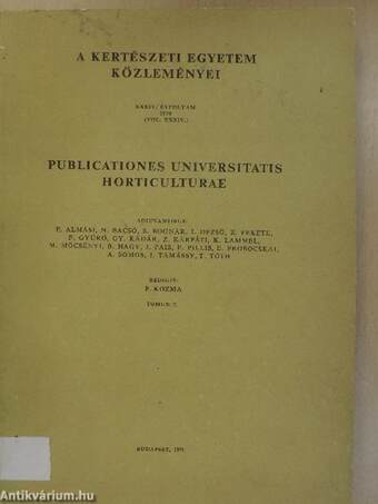 A Kertészeti Egyetem Közleményei 1970/2.