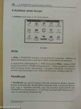 A Windows 3.1 rendszerközeli program kezelése