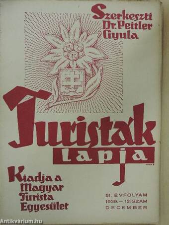 Turisták Lapja 1939. december