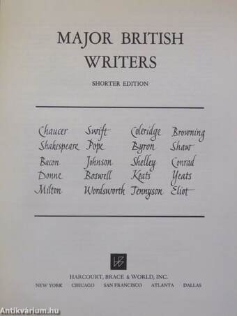 Major British Writers