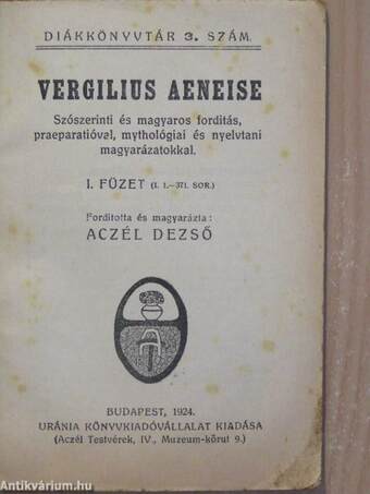 Vergilius Aeneise I-II.