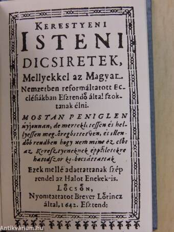 Kner Imre és a Psalmus Hungaricus (minikönyv) (számozott)