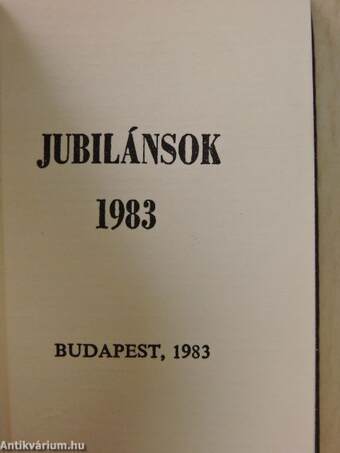 Jubilánsok 1983 (minikönyv)