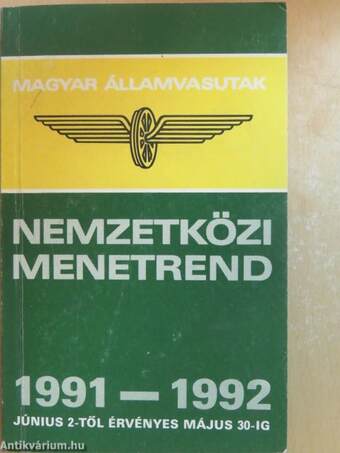 Nemzetközi menetrend 1991-1992