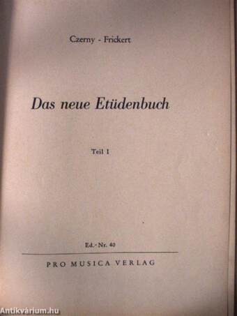 Das neue Etüdenbuch I.