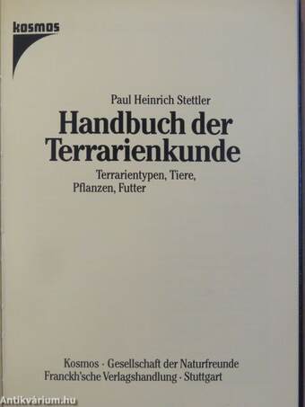 Handbuch der Terrarienkunde